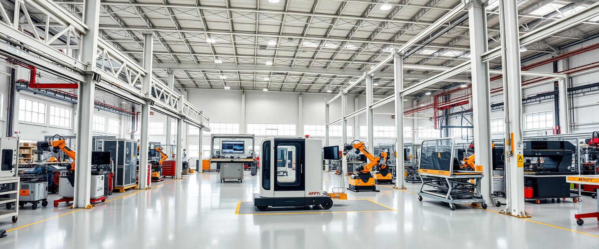 Modulare Aluminium-Konstruktion in der Industriehalle