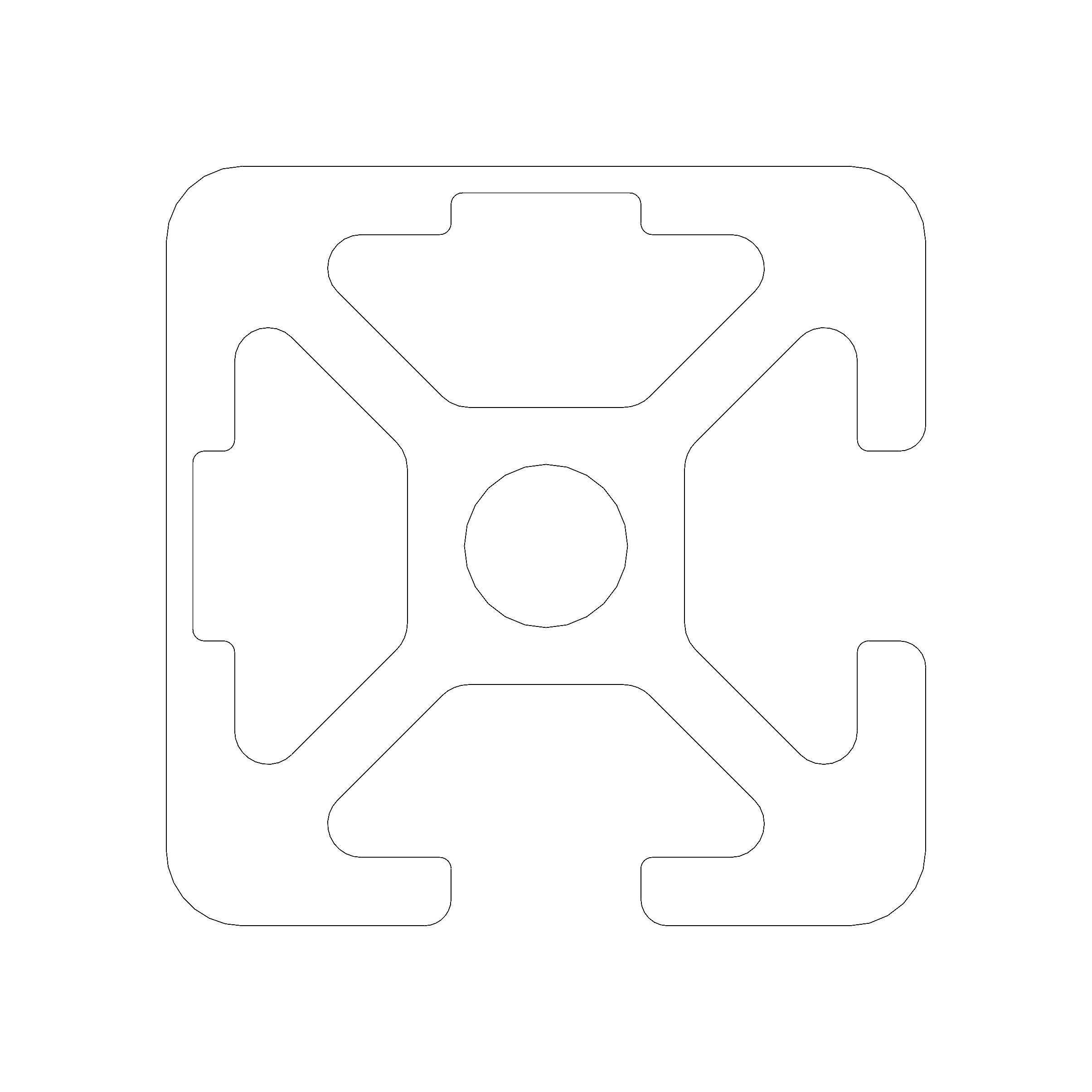 Profil A5 20x20 2N 90°