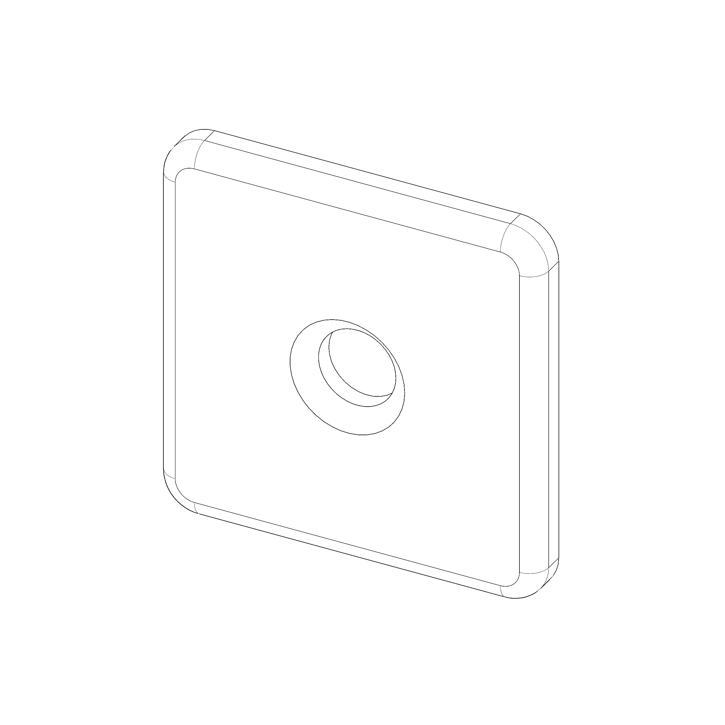 Abdeckkappe A8 40x40 Zn natur